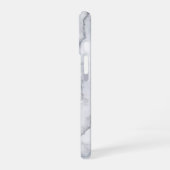Coque iPhone 16 Texture Marbre blanc (Côté gauche)