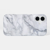 Coque iPhone 16 Texture Marbre blanc (Verso Horizontal)