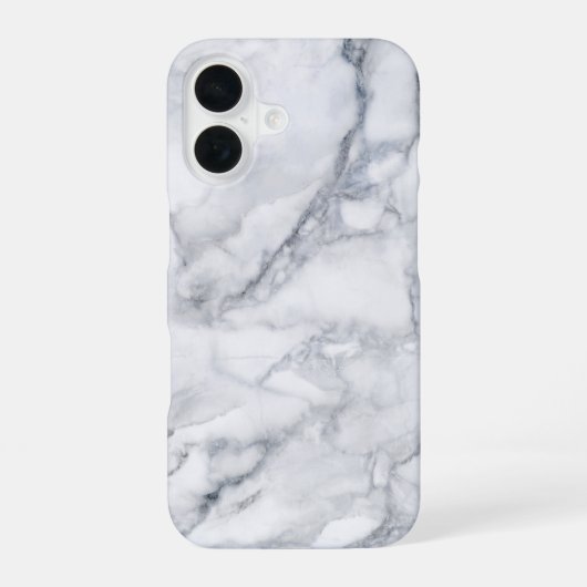 Coque iPhone 16 Texture Marbre blanc (Verso)
