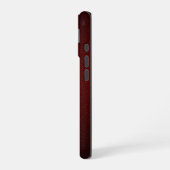 Coque iPhone 16 Texture Métallique Rouge Profond (Côté gauche)
