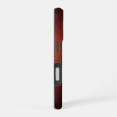 Coque iPhone 16 Texture Métallique Rouge Profond (Côté droit)