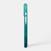 Coque iPhone 16 Texture Ombré Turquoise Foncé (Côté gauche)