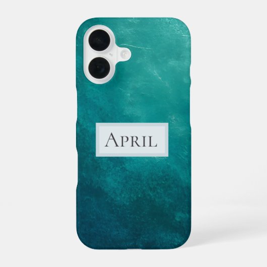 Coque iPhone 16 Texture Ombré Turquoise Foncé (Verso)