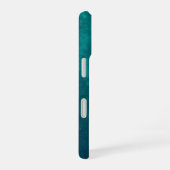Coque iPhone 16 Texture Ombré Turquoise Foncé (Côté droit)