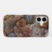 Coque iPhone 16 Texture rocheuse sédimentaire (Verso Horizontal)