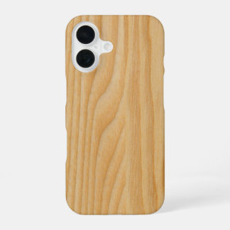 Coque iPhone 16 textures en bois clair