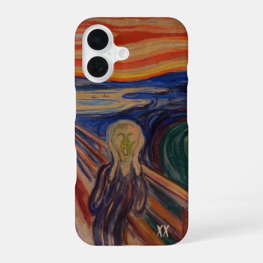 Coque iPhone 16 The Scream by Edvard Munch – Personalized Art (Verso)