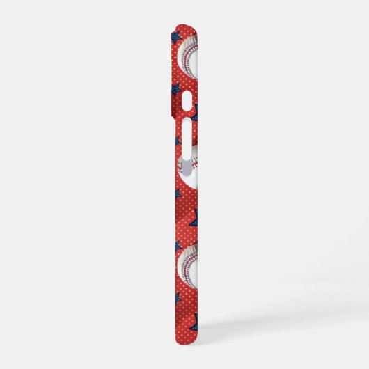 Coque iPhone 16 Thème de baseball (Côté gauche)