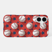 Coque iPhone 16 Thème de baseball (Verso Horizontal)