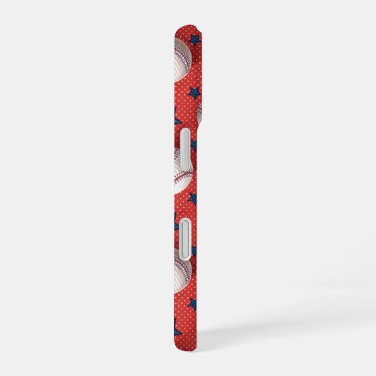 Coque iPhone 16 Thème de baseball (Côté droit)