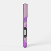Coque iPhone 16 Thème éclaboussé de rose et de violet (Côté droit)