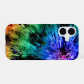 Coque iPhone 16 Tie-Dye Abstrait (Verso Horizontal)
