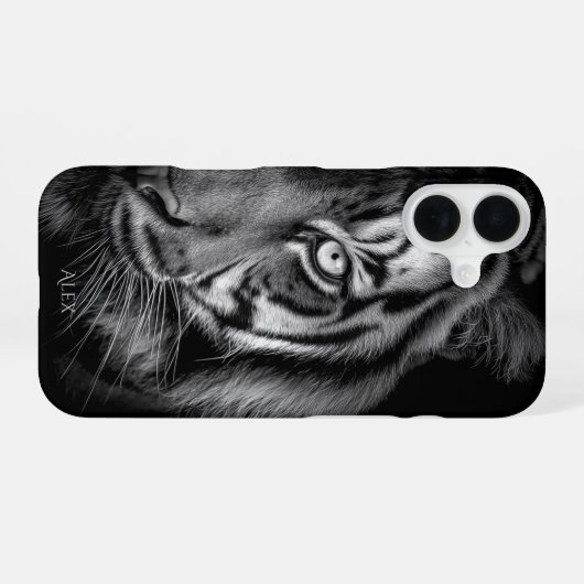 Coque iPhone 16 Tiger Phone Case – Customizable (Verso Horizontal)