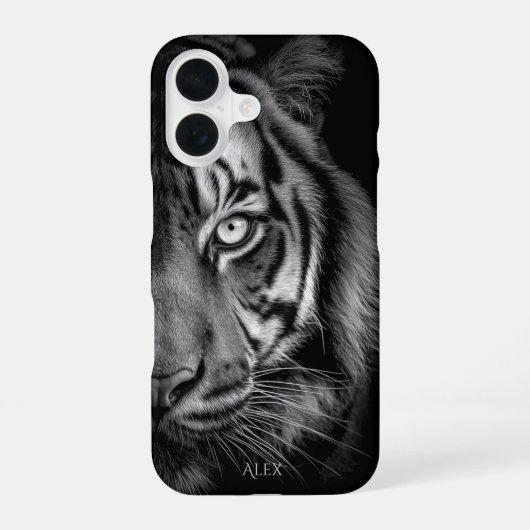 Coque iPhone 16 Tiger Phone Case – Customizable (Verso)