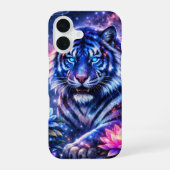 Coque iPhone 16 Tigre céleste du cosmos (Verso)