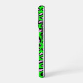 Coque iPhone 16 Tigre vert rose (Côté gauche)