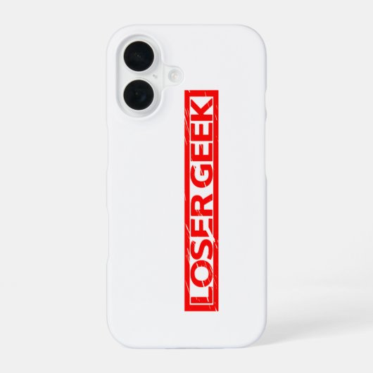 Coque iPhone 16 Timbre de Geeks perdants (Verso)