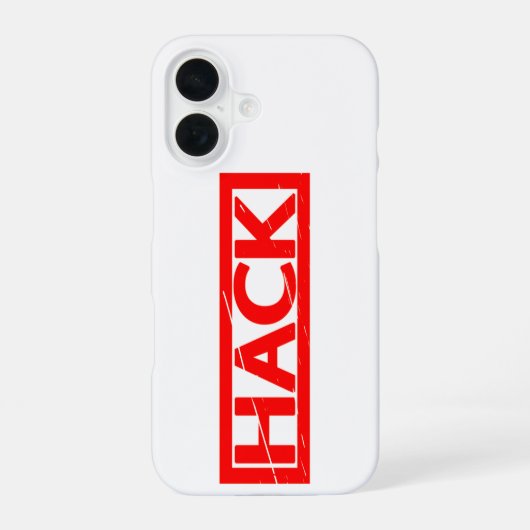 Coque iPhone 16 Timbre de piratage (Verso)