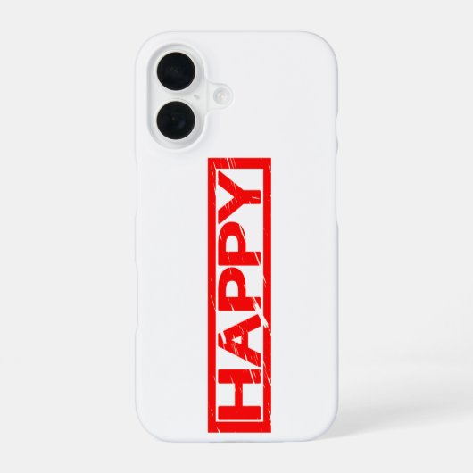 Coque iPhone 16 Timbre heureux (Verso)