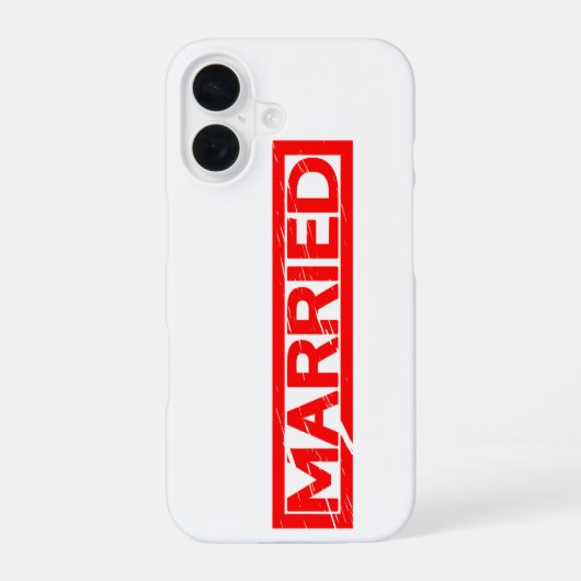 Coque iPhone 16 Timbre Marié (Verso)