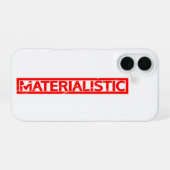 Coque iPhone 16 Timbre matérialiste (Verso Horizontal)