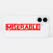 Coque iPhone 16 Timbre misérable (Verso Horizontal)