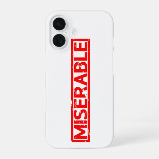 Coque iPhone 16 Timbre misérable (Verso)