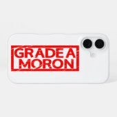 Coque iPhone 16 Timbre Moron de grade A (Verso Horizontal)