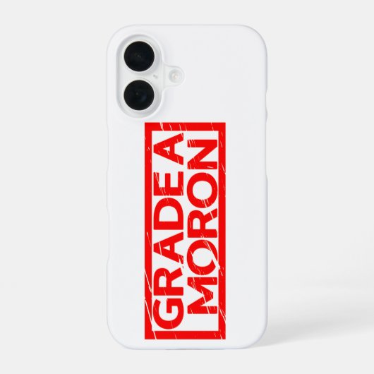 Coque iPhone 16 Timbre Moron de grade A (Verso)