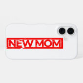 Coque iPhone 16 Timbre Nouvelle Maman (Verso Horizontal)