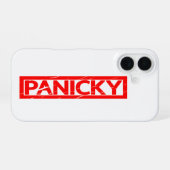 Coque iPhone 16 Timbre panique (Verso Horizontal)