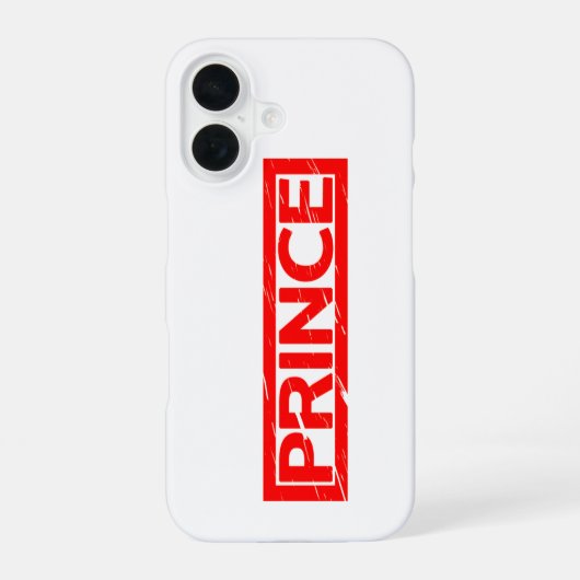 Coque iPhone 16 Timbre Prince (Verso)