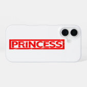Coque iPhone 16 Timbre Princesse (Verso Horizontal)