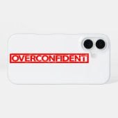 Coque iPhone 16 Timbre trop confiant (Verso Horizontal)