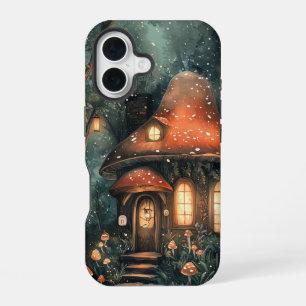 Coque iPhone 16 Toadstool Twilight Cottagecore Téléphone Case