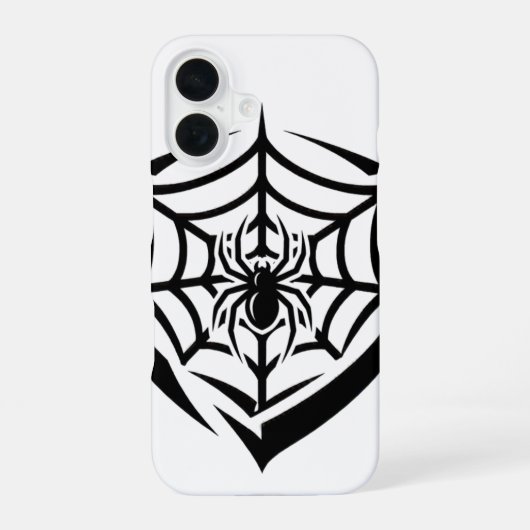 Coque iPhone 16 Toile d'araignée gothique (Verso)