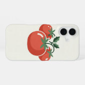 Coque iPhone 16 Tomates stylisés vintage (Verso Horizontal)