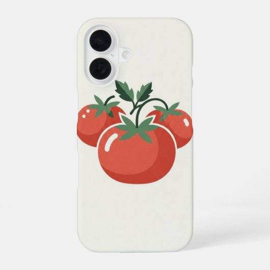 Coque iPhone 16 Tomates stylisés vintage (Verso)