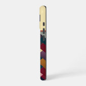 Coque iPhone 16 Tons d'automne cosy Tissée Motif Monogrammé (Côté gauche)