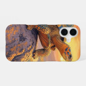 Coque iPhone 16 Tortue du désert  (Verso Horizontal)