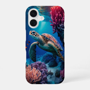 Coque iPhone 16 Tortue heureuse