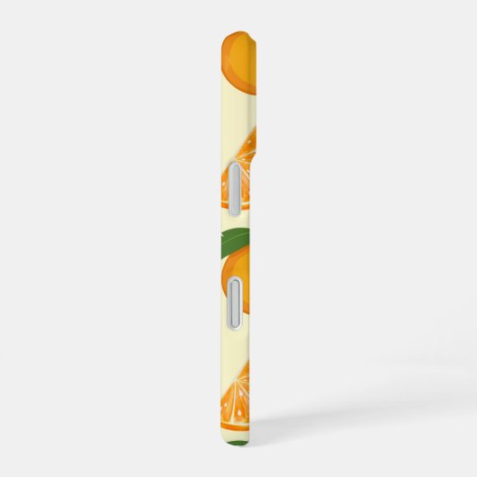 Coque iPhone 16 Totally a-pee-ling orange pattern (Côté droit)