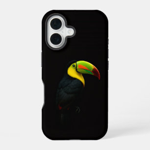 Coque iPhone 16 Toucan à bec caréné Black 4 Luxe iPhone 16 Mate