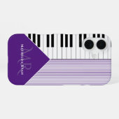Coque iPhone 16 Touches de piano élégantes | violet royal (Verso Horizontal)