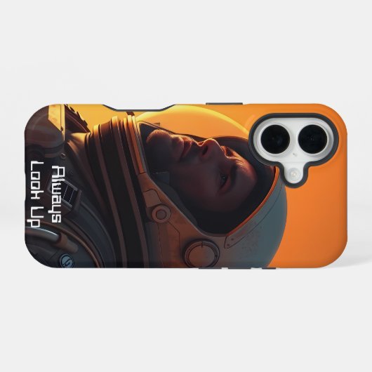 Coque iPhone 16 Toujours rechercher (texte) (Verso Horizontal)