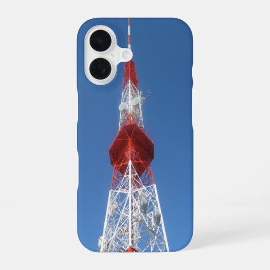 Coque iPhone 16 Tour de diffusion de radio-télévision (Verso)