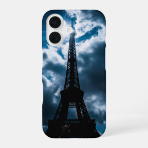 Coque iPhone 16 Tour Eiffel Bleue de Nuit