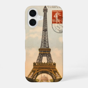 Coque iPhone 16 Tour Eiffel vintage
