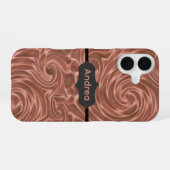 Coque iPhone 16 Tournures de cuivre (Verso Horizontal)