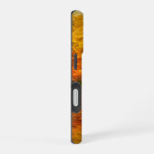 Coque iPhone 16 Traits abstraits du monogramme initial du lac d'au (Côté droit)